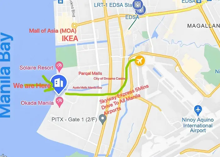 120sqm 3bedrooms Luxurious Facing Bay Sunset Nearby Okada Moa Solaire Ayala Malls *